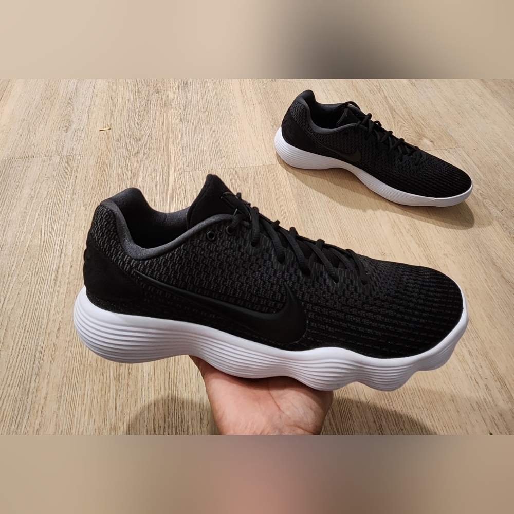 Nike Black Sneakers with White Wave Sole